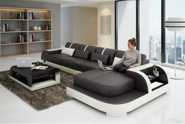 Narożnikowa kanapa Sofa Kanapa Podkładka Żywy krajobraz Narożnik tapicerowany Designerska sofa Sofa skórzana LubyB
