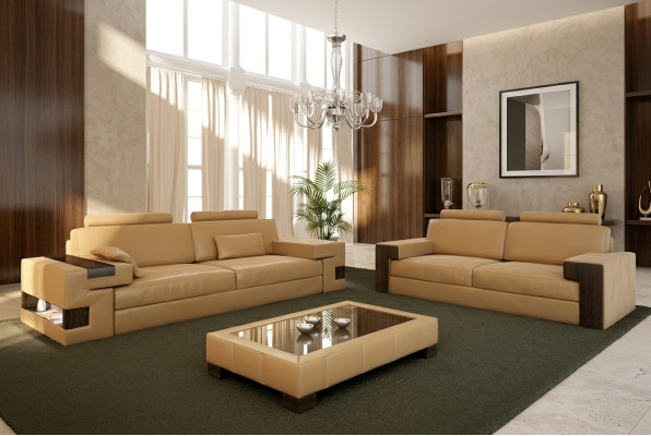Sofa skórzana Zestaw sofowy 3+2+1 Kanapa Siedziba Podkładka Sofa Ustawić Zestaw Nassau B
