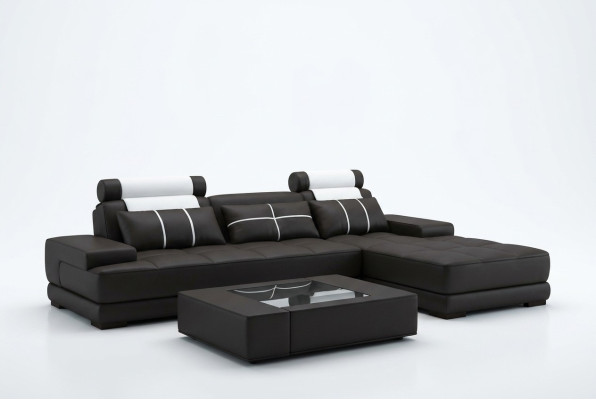 Skórzana sofa Narożnikowa kanapa Sofa Kanapa Podkładka Narożnik Designerskie Sofy Kanapy Nowy Paryż Biały