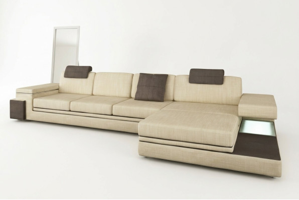 Design skórzana sofa sofa kanapa Podkładka Żywy krajobraz Ustawić Narożnik Włókienniczy