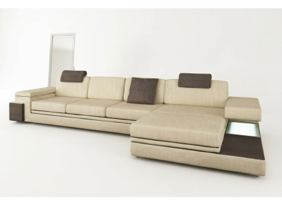 Design skórzana sofa sofa kanapa Podkładka Żywy krajobraz Ustawić Narożnik Włókienniczy