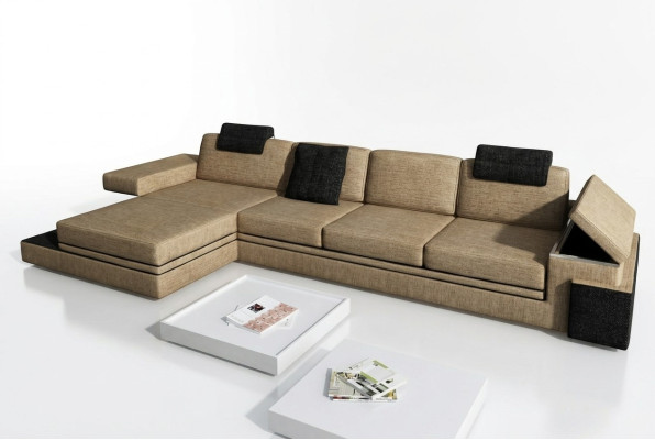 Design skórzana sofa sofa kanapa Podkładka Ustawić Żywy krajobraz Narożnik Włókienniczy