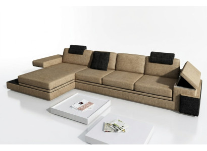 Design skórzana sofa sofa kanapa Podkładka Ustawić Żywy krajobraz Narożnik Włókienniczy