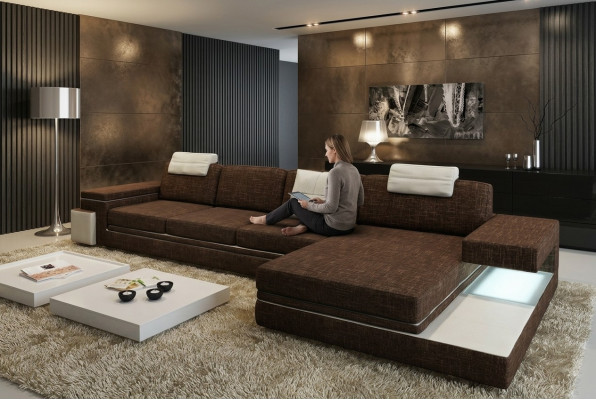 Design skórzana sofa sofa podkładka wystrój Żywy krajobraz Narożnik Ustawić Narożnik