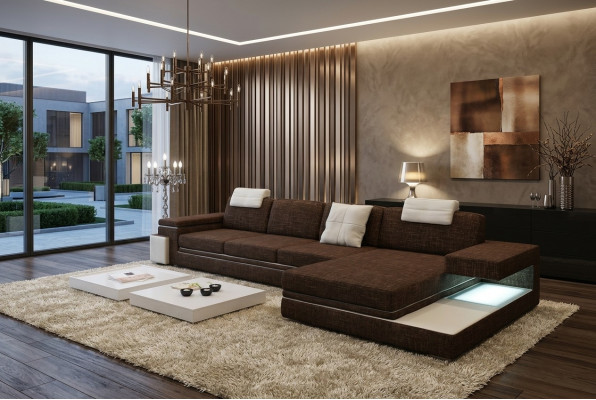 Design skórzana sofa sofa podkładka wystrój Żywy krajobraz Narożnik Ustawić Narożnik
