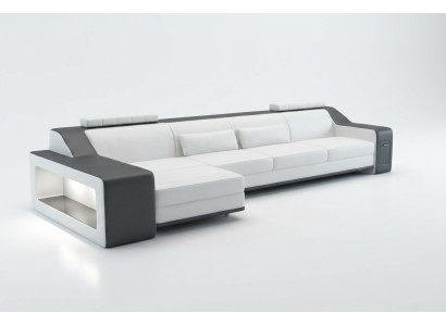 Design Narożnikowa kanapa Sofa Kanapa Podkładka Siedziba Narożnik Ustawić Sofy Skóra Włókienniczy Themar WG
