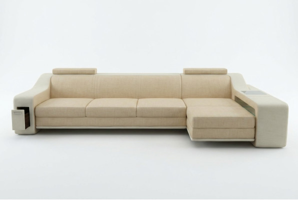 Design Narożnikowa kanapa Sofa Kanapa Podkładka Siedziba Narożnik Ustawić Sofy Skóra Włókienniczy Themar BW