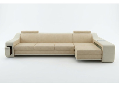 Design Narożnikowa kanapa Sofa Kanapa Podkładka Siedziba Narożnik Ustawić Sofy Skóra Włókienniczy Themar BW