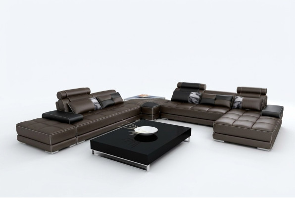 Sofa Narożnikowa kanapa kanapa Żywy krajobraz skórzana sofa XXL designerskie sofy