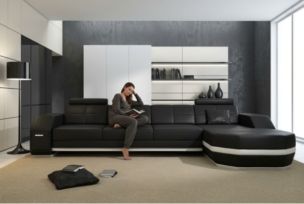 Design Narożnikowa kanapa Kanapa Podkładka Narożnik Ustaw Skórzana sofa Narożnik Żywy krajobraz PH300B