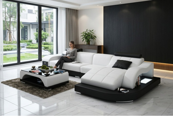 Narożnikowa kanapa Couch Podkładka Zestaw narożny Żywy krajobraz Narożna kanapa projektowana sofa PHM3375
