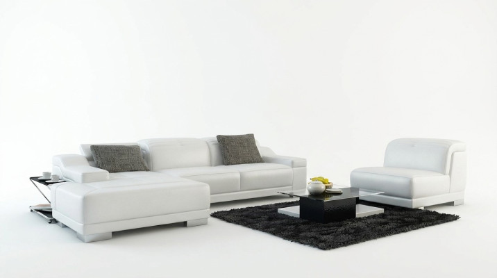 Skórzana sofa sofa kanapa Żywy krajobraz Narożnikowa kanapa Narożnik Ustaw Design + Fotel K5002D