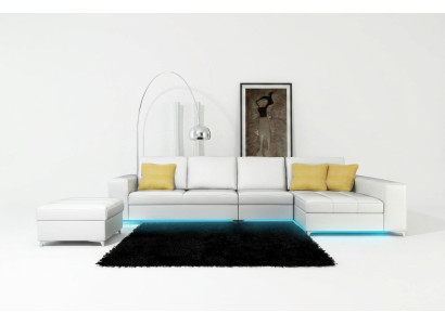 Skórzana Sofa Sofa Sofa Żywy krajobraz Modern Narożnikowa kanapa Narożnik Ustawić Design
