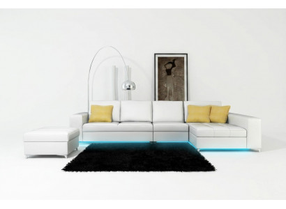 Skórzana Sofa Sofa Sofa Żywy krajobraz Modern Narożnikowa kanapa Narożnik Ustawić Design