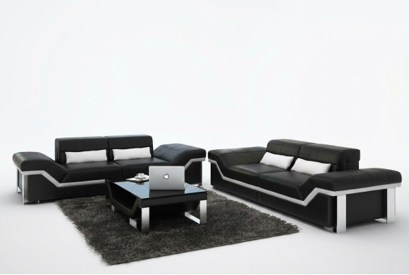 Sofa Skórzana Sofa Żywy krajobraz 3+3 Ustawić Design Nowoczesne Sofy Nowość