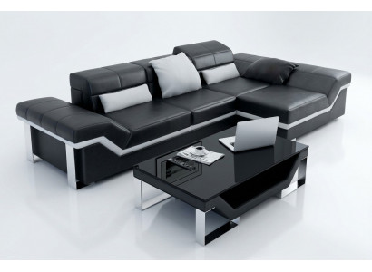Skórzana sofa sofa kanapa Żywy krajobraz Narożnikowa kanapa Ustawić wystrój nowoczesny design