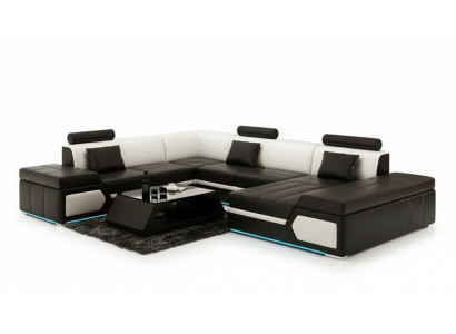 Skórzana sofa sofa kanapa Żywy krajobraz Narożnikowa kanapa Ustaw Design Modern Sofa K5013