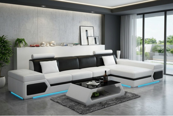 Sofa skórzana Sofa nowoczesna Sofa Żywy krajobraz Narożnikowa kanapa Ustawić Decor Design
