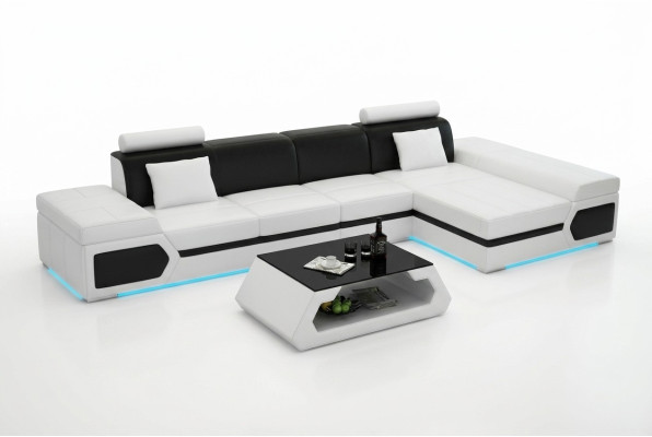 Sofa skórzana Sofa nowoczesna Sofa Żywy krajobraz Narożnikowa kanapa Ustawić Decor Design