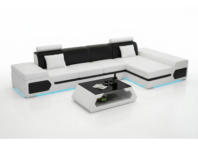 Sofa skórzana Sofa nowoczesna Sofa Żywy krajobraz Narożnikowa kanapa Ustawić Decor Design