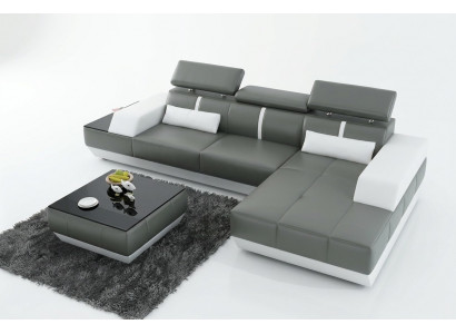 Nowoczesna skórzana sofa kanapa projekt Żywy krajobraz Narożnikowa kanapa Ustawić wystrój
