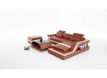 Sofa skórzana Nowoczesna kanapa Żywy krajobraz Narożnik Decor Narożnikowa kanapa Design Ustawić
