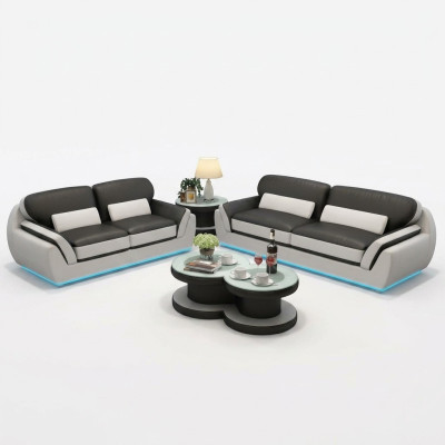 Skórzana sofa Kanapa Zestaw sofowy Nowa sofa 3+2 do siedzenia Ustawić Nowoczesną Sofę Design