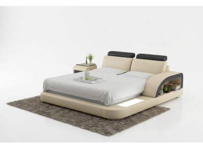 Luksusowe Łóżko Oświetlenie Skórzane Łóżko Łóżko Sofa Duże Małżeństwo Podkładka 140/160/180 cm