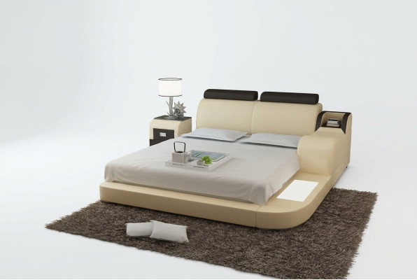 Łóżko Design Luksusowe Luksusowe łóżko Skóra Modern Sypialnia 140/160/180 LB8813