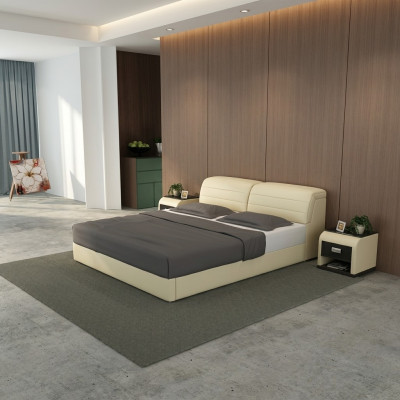 Skóra Łóżko Design Podkładka łóżka Luxury Double Modern Marriage 140/160/180 LB8827