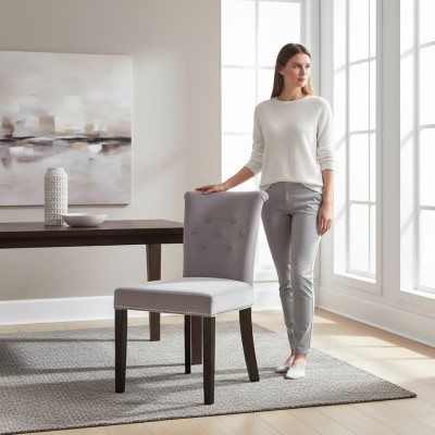 Projektant Krzesło Luxury Chesterfield Podkładka Krzesła Fotel Living Dining Pokój