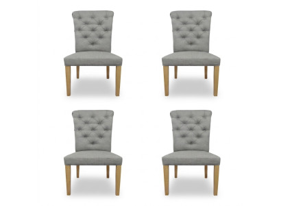 4x Krzesła Krzesło Podkładka Design Lounge Siedziba Lehn Ustawić Fotel Chesterfield