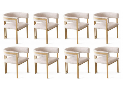 8 x Stühle im modernen Design mit Holzbeinen und weichem Polster