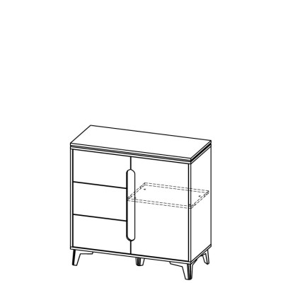 Komoda Highboard Konsola Szafa Nowoczesna Kolekcja Salon Wystawa