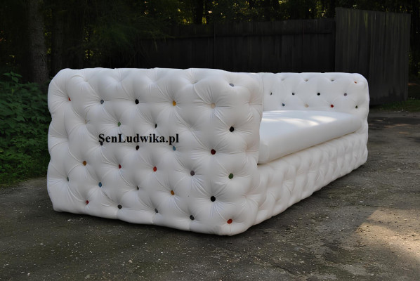XXL Projektant Sofa Kanapa Poduszki 4-miejscowa Angielska Chesterfield Welurowe Sofy Kanapy