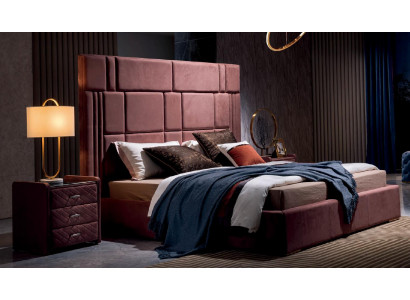 Bett Klassisch Polster Design Luxus Doppel Hotel Betten Schlaf Zimmer Textil Neu