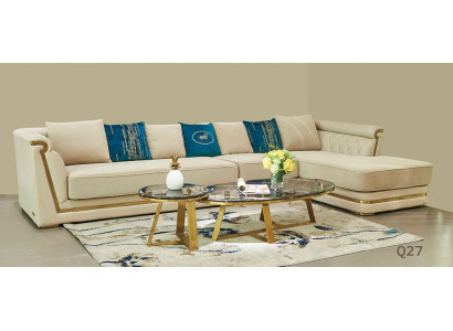 Ecksofa LForm 2x Couchtisch Ecke Leder Garnitur Tisch Wohnlandschaft L Form 3tlg