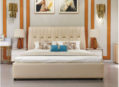Bett 2x Nachttisch 3tlg. Schlafzimmer Set Designer Luxus Komplett Sets Betten