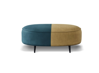 Design Hocker Oval Chesterfield Pouf Fußhocker Möbel Polsterhocker Sitzhocker