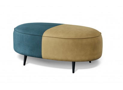 Design Hocker Oval Chesterfield Pouf Fußhocker Möbel Polsterhocker Sitzhocker