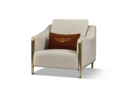 Sessel Design Stuhl Polster Stoff Textil Leder Lounge Fernseh 1 Sitzer Einsitzer