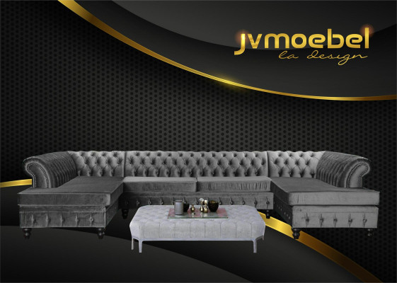 Nowoczesny design luksusowego stołu kawowego Chesterfield z tkaniny, stolik kawowy do salonu.