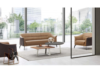 Kunstleder Chesterfield-Sofa in Schwarz modern und elegant