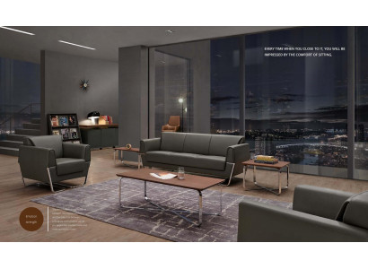 Kunstleder Chesterfield-Sofa in Schwarz modern und elegant