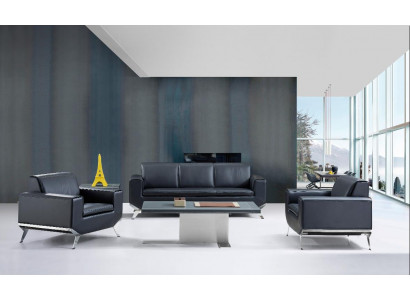 Kunstleder Sessel in Schwarz modern eleganter Sitzkomfort