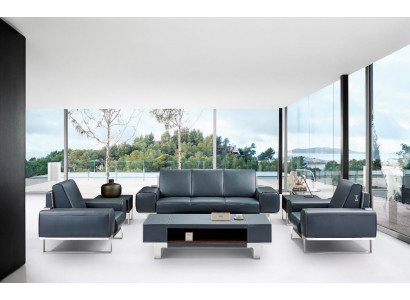 Kunstleder-Sofa Set in Beige modern und bequem