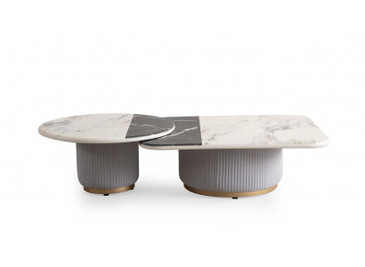 2x Couchtisch Luxus Design Holz Tisch  Wohnzimmer Schwarz Stil Modernes