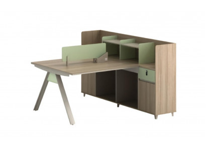Schreibtisch Co-Working-Tisch Teambürotisch Gemeinschaftsschreibtisch 2 Personen