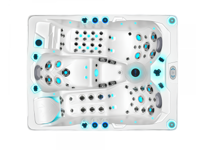 Hydromassagebad Spa-Bad Sprudelbad Entspannungsbad Relaxpool Whirlpool 213x165cm