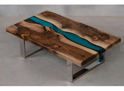 Couchtisch Rechteckig  Modern Design Holz Braun Möbel Wohnzimmer Couchtische